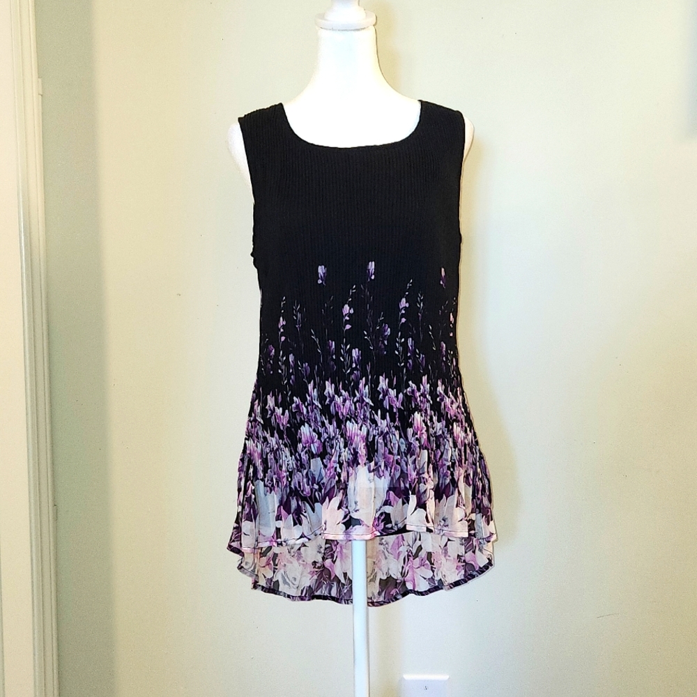 Ricki's~ Dressy Floral Tank Top Size Lg